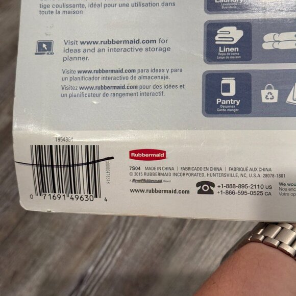 Rubbermaid Fast Track Closet Valet Rod White 1954964 NEW 2015 Closet Organizer - Picture 6 of 6